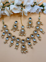 Load image into Gallery viewer, Crystal Kundan Suhani Necklace Set