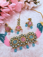 Load image into Gallery viewer, Aditi Meenakari Crystal Kundan Choker set