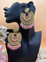 Load image into Gallery viewer, Tridha Kundan Oversized earrings