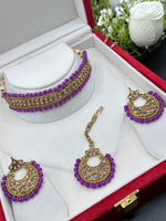 Load image into Gallery viewer, सृष्टा पोल्की चोकर सेट