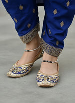 Load image into Gallery viewer, Antique Silver Anklet with Black crystal Beads