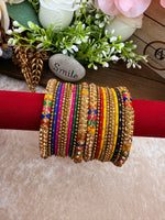 Load image into Gallery viewer, Shine bright Multicolor metal Bangles