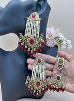 Load image into Gallery viewer, पर्ल क्वीन टिक्का इयररिंग सेट