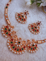 Load image into Gallery viewer, Rosegold Hasli Necklace with earring