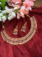 Load image into Gallery viewer, रोज़गोल्ड नेकलेस सेट