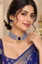 Load image into Gallery viewer, Navy Blue Layered Choker