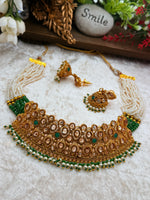 Load image into Gallery viewer, Manisha antique gold plated Choker Set