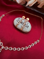 Load image into Gallery viewer, Marian American Diamond Roaegold Necklace set