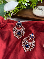 Load image into Gallery viewer, Stefani AD navy blue RoseGold Earring