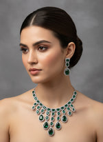 Load image into Gallery viewer, Emerald Green Necklace Set
