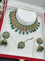 Load image into Gallery viewer, Prisha’s Elegant Polki Drop Pearl Choker Set