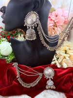 Load image into Gallery viewer, Oxidised silver Earring with Sahara set