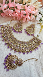 Load image into Gallery viewer, Meher lavender Necklace set