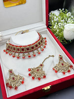 Load image into Gallery viewer, Malvika Elegant Polki Indian Choker Set