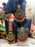 Load image into Gallery viewer, Suhani Leaf Drop Tikka Earring Set