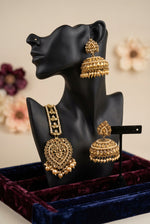 Load image into Gallery viewer, Polki Jhumki Tikka Set