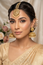 Load image into Gallery viewer, Polki Jhumki Tikka Set