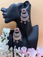 Load image into Gallery viewer, American Diamond RoseGold Earring