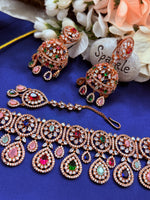Load image into Gallery viewer, ज़िया मल्टी कलर अमेरिकन डायमंड इंडियन चोकर