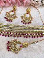 Load image into Gallery viewer, Palak Kundan Choker Set