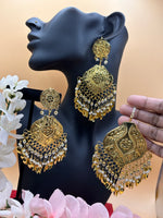 Load image into Gallery viewer, Peepal leaf Golden Pakistani Tikka Set
