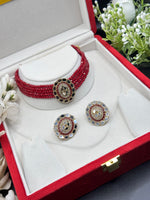 Load image into Gallery viewer, Karishma Mirror Indian Choker Set