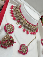 Load image into Gallery viewer, Prisha’s Elegant Polki Drop Pearl Choker Set