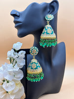 Load image into Gallery viewer, Meenakari Kundan Jhumka’s