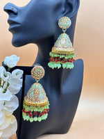 Load image into Gallery viewer, Meenakari Kundan Jhumka’s