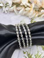 Load image into Gallery viewer, Kundan silver Bangles