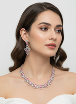 Load image into Gallery viewer, baby pink In Ad silver set