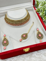 Load image into Gallery viewer, Samira antique Gold Choker set