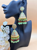 Load image into Gallery viewer, Meenakari Kundan Jhumka’s