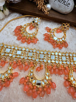 Load image into Gallery viewer, पाकिस ट्रेंडिंग मिरर चोकर सेट