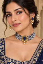 Load image into Gallery viewer, Beaded choker with earrings