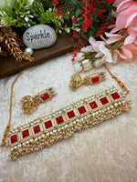 Load image into Gallery viewer, गजरा स्टाइल कुंदन चोकर सेट