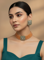 Load image into Gallery viewer, Aaina Simply Mirror Indian Choker Set