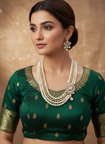 Load image into Gallery viewer, Beautiful White And Gold Pearl Mala Set