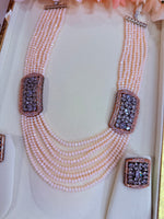 Load image into Gallery viewer, Anupama American Diamond Mala set with stud earring