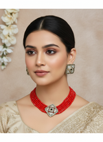 Load image into Gallery viewer, Aaina Simply Mirror Indian Choker Set
