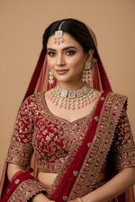 Load image into Gallery viewer, हयात कुंदन ड्रॉप पर्ल इंडियन चोकर सेट