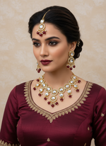 Load image into Gallery viewer, Crystal Kundan Suhani Necklace Set