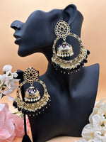 Load image into Gallery viewer, मीनाकारी ओवरसाइज़्ड मिरर झुमकी