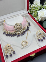Load image into Gallery viewer, Rachana Kundan Pearl Drop Choker Set