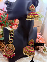Load image into Gallery viewer, पोल्की झुमकी टीका सेट