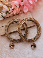 Load image into Gallery viewer, Polki Jhumki hanging kadas in size 2.8