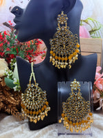 Load image into Gallery viewer, Suhani Leaf Drop Tikka Earring Set