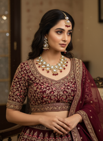 Load image into Gallery viewer, Prerna Kundan Necklace Set