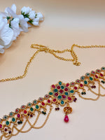 Load image into Gallery viewer, Maroon & Green Color Kamarband