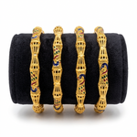 Load image into Gallery viewer, Peacock Design Gold Plated Bangles